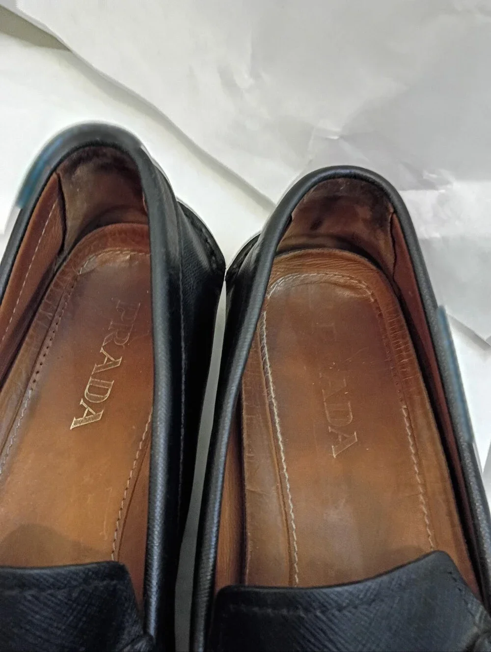 Mens Prada Black.Loafer Shoes UK.9.us 9.5